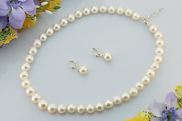 Set Clasic Perle De Cultura 10 11 Mm Magazin Online De Bijuterii