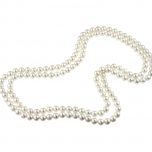 Colier lung din perle de Mallorca albe 8 mm