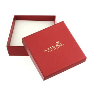 Cutie rosie eleganta pentru bijuterii din carton