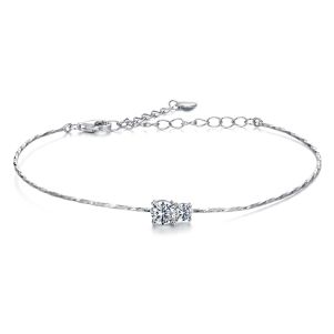 Bratara "Amiral" din argint si Moissanite