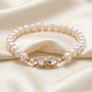 Bratara "French love" din perle naturale