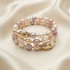 Bratara "Pastel Spell" din perle naturale