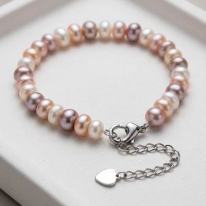 Bratara "Bright Vibes" din perle naturale multicolore