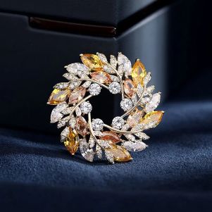 Brosa "Solaria" din cristale