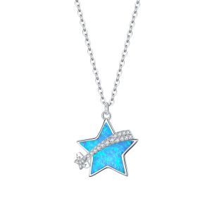 Colier "Starset" din argint si cristale
