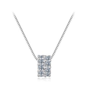 Colier "Wheel" din argint si Moissanite