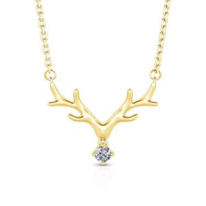 Colier "Deerlight" placat cu aur