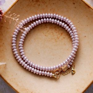 Colier "Glossy Violet" din perle