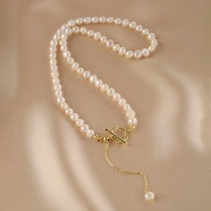 Colier "Blanca Aura" din perle naturale