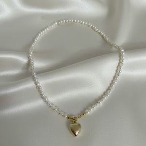 Colier "Lovely White" din perle naturale