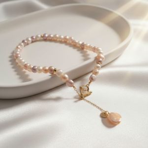 Colier "Blush Pearl" din perle naturale