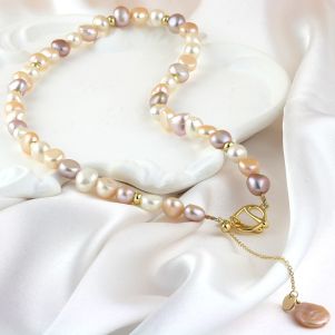 Colier "Blush Pearl" din perle naturale