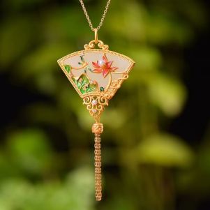 Colier "Pheonix" placat cu aur