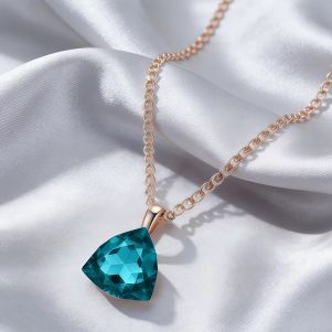 Colier "Early Wave" placat cu aur roze