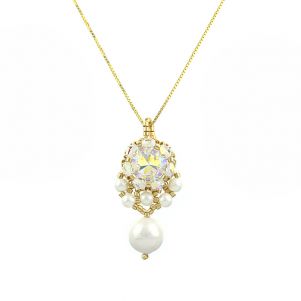 Colier exclusivist din cristale Swarovski Crystal Aurora Borealis