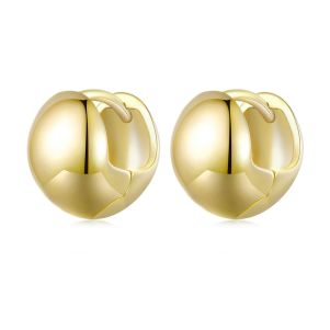 Cercei "Golden Bullet" din argint