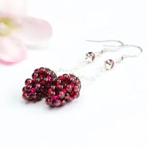 Cercei ''Autumn Garnet'' din granat
