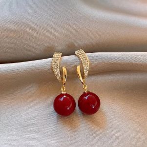 Cercei "Illume" placati cu aur