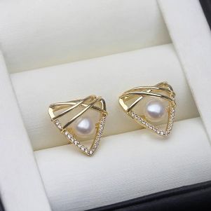 Cercei "Axios" placati cu aur