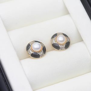 Cercei "Marinero" din cristale si perle