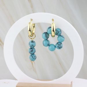 Cercei "Guapa" din turcoaz 