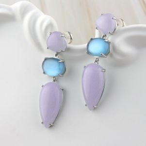 Cercei "Misteriosa" din agat si ochi de pisica