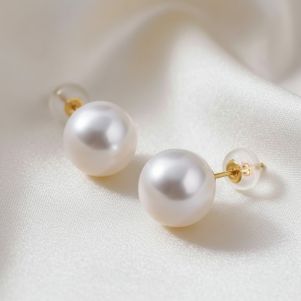 Cercei "Aurmar" din perle naturale Akoya si aur 18k