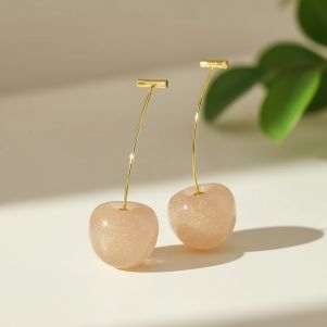 Cercei "Honey Cherry" aurii