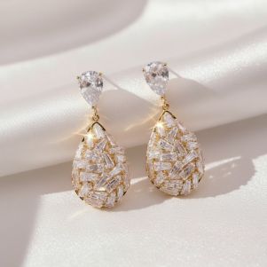 Cercei "Anelise" din cristale