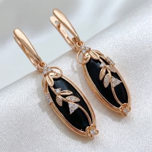 Cercei "Better Times" placati cu aur