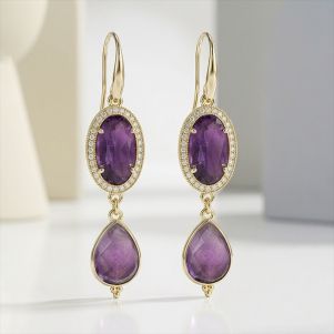 Cercei "Ozeana" din ametist