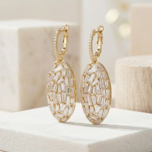 Cercei "Looking Glass" din cristale