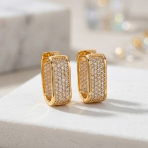 Cercei "Sparkling Gold" din cristale