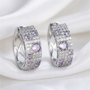 Cercei "Indigolette" din cristale