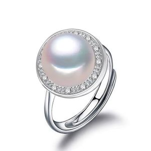 Inel "Ivory Glow" din argint si perla