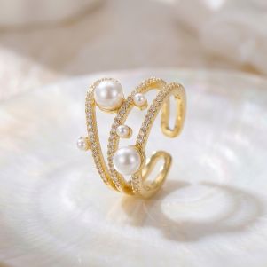 Inel "Bellevue" placat cu aur