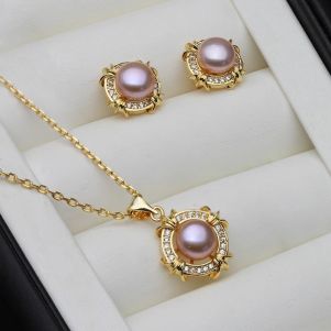 Set "Violet Bloom" placat cu aur