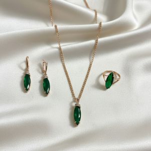 Set "Mystic Moss" placat cu aur roz