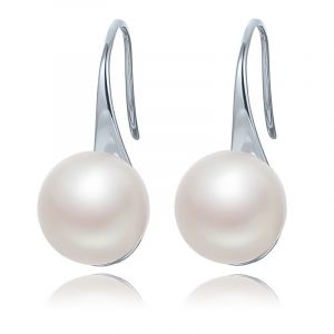 Cercei din argint si perle naturale buton 