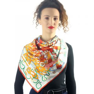 Esarfa Deluxe din matase naturala satinata