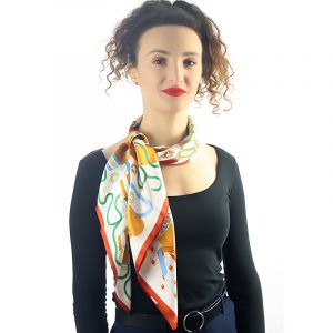 Esarfa Deluxe din matase naturala satinata