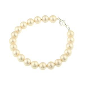Bratara din perle de Mallorca crem