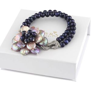 Bratara exclusivista floare Biwa si perle naturale