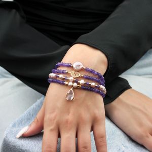 Set bratari "Harmony" din perle naturale si jad