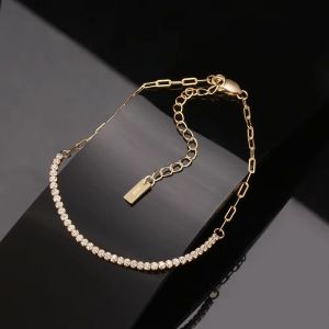 Bratara "Tennis chain" din argint si cristale