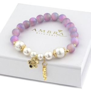Bratara "Mother's Joy" din jad si perle