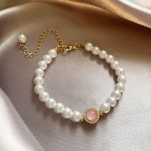 Bratara "Pink Vision" din perle