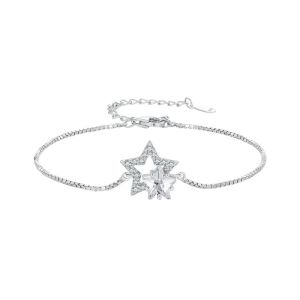 Bratara "Crystal Stars" din argint si cristale