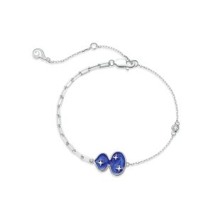 Bratara "Sterling Blue" din argint si cristale