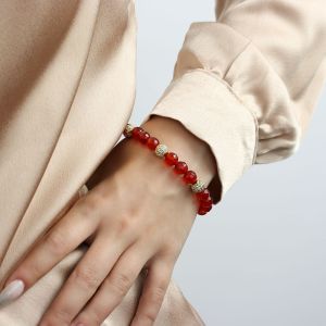 Bratara "Sandy Sun" din agat si rhinestone
